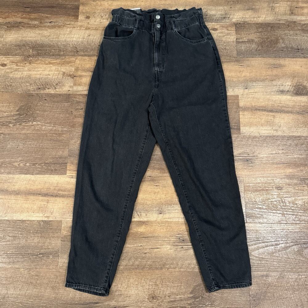 Levi's Baggy Dad Mid Rise Straight Leg Tapered Paperbag Waist Snap Zip Fly READ